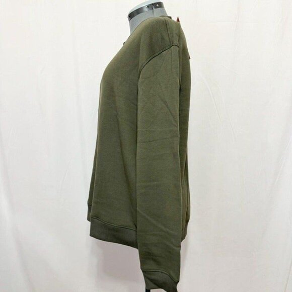 Eddie Bauer NWT Sz XXL Olive Camp Plush-Lined Fleece Crewneck Pull On Sweatshirt - Picture 7 of 9